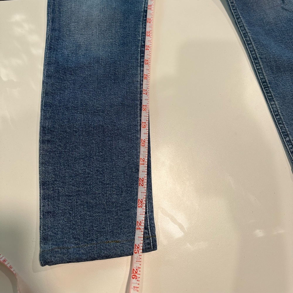 AGOLDE NICO High Rise Slim Fit Jeans Blue Distressed Size 24 (A093C-1256) - Picture 8 of 10